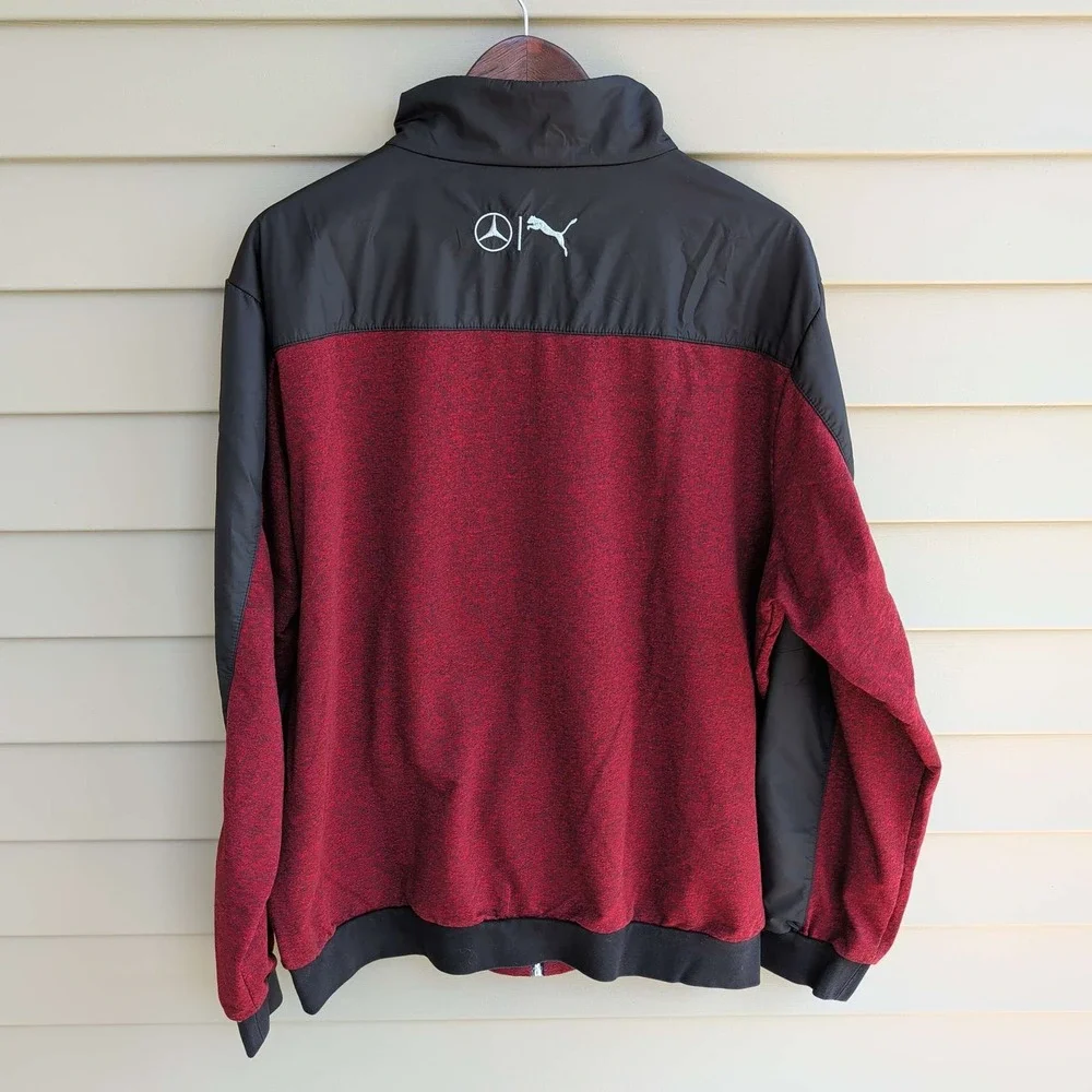 Puma Track Jacket Mens 4XL Maroon Black Mercedes AMG Petronas F1 Zip Up